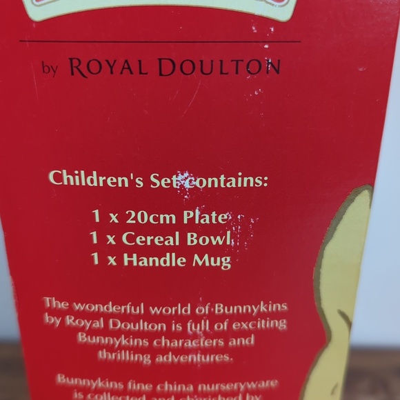 Royal Doulton Bunnykins Children’s Set – Vintage 3-Piece Nursery Dish Set in Ori - Picture 4 of 10